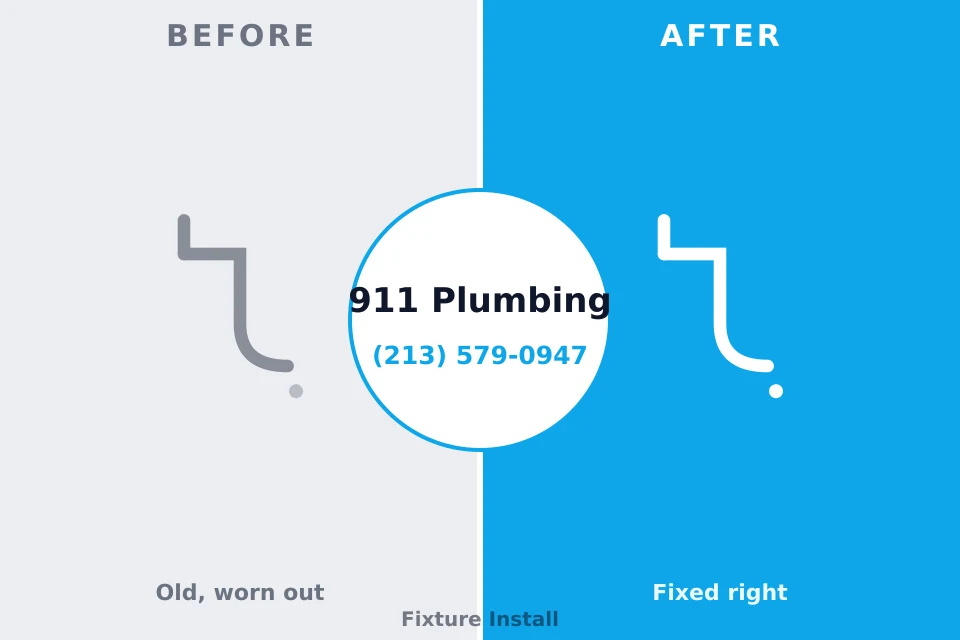 Before and after: plumbing repair Dellwood, MO